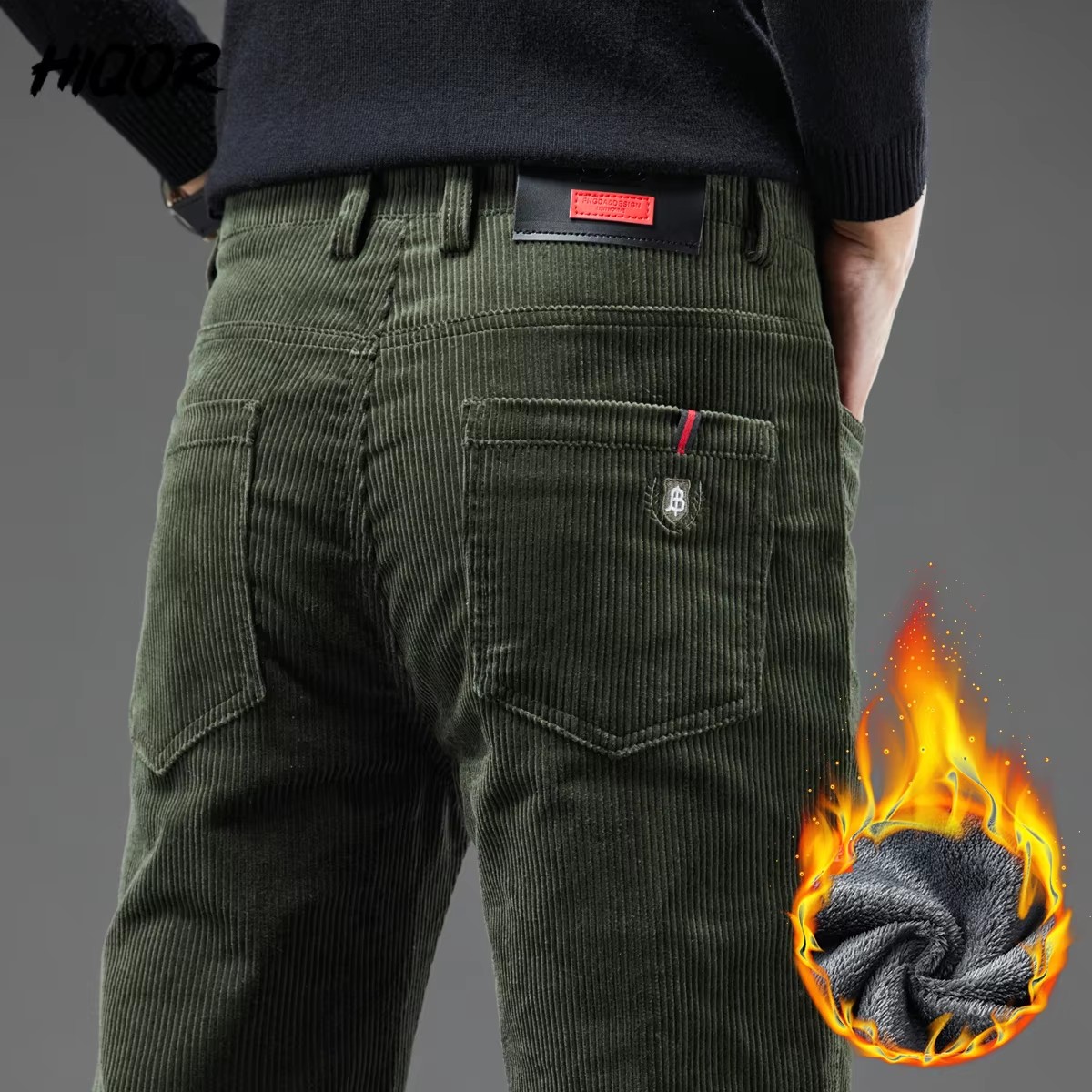 Corduroy Pant Warm - Heren winter corduroy broek dikke warme