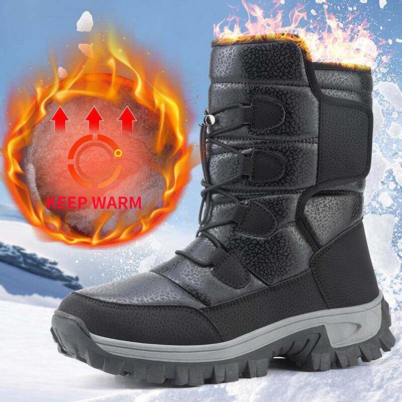 Waterproof Winter Boot - Nieuwe warme heren pluche sneeuwlaarzen Hoge