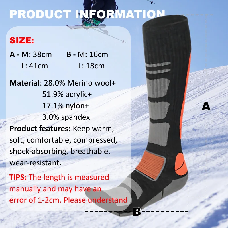 1 paar merinowol skisokken her - Thermal Sock Wool recensie en prijs